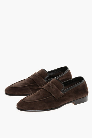 Mocassini Penny in Suede a Tinta Unita