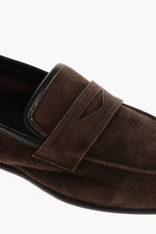 Mocassini Penny in Suede a Tinta Unita