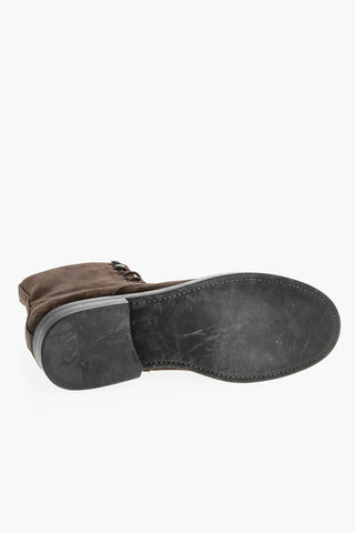 Solid Color Suede Ankle Boots with Side Zip