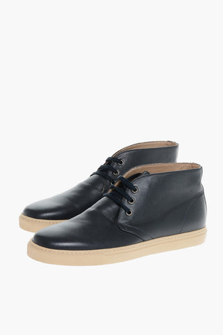 CC COLLECTION Chukka Boots in Pelle con Suola a Contrasto