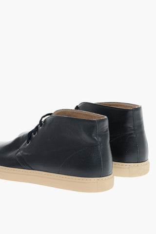 CC COLLECTION Chukka Boots in Pelle con Suola a Contrasto