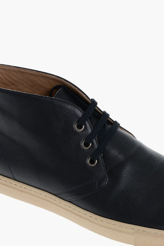 CC COLLECTION Chukka Boots in Pelle con Suola a Contrasto