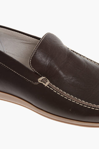 Leather Moccasins with Square Toe