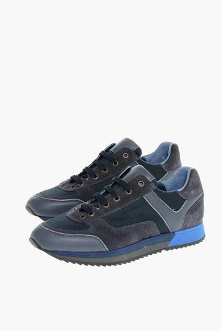 CC COLLECTION Leather and Fabric Low Top Sneakers