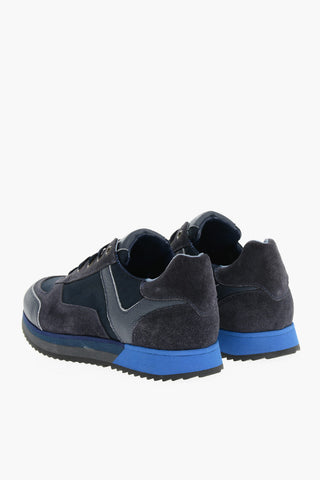 CC COLLECTION Leather and Fabric Low Top Sneakers