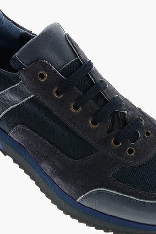 CC COLLECTION Leather and Fabric Low Top Sneakers