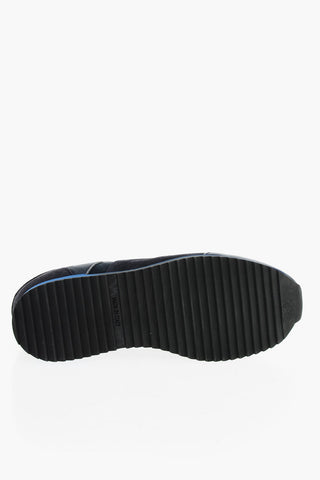 CC COLLECTION Leather and Fabric Low Top Sneakers