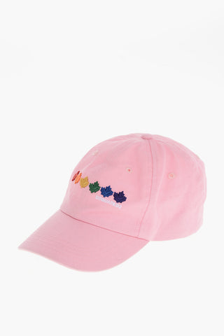 Baseballkappe aus Baumwollgabardine RAINBOW LEAF mit mehrfarbigem Detail
