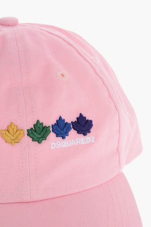 Baseballkappe aus Baumwollgabardine RAINBOW LEAF mit mehrfarbigem Detail