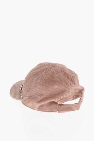 Corduroy TIARA Cap with Metal Detail Embellished with Rhinestones