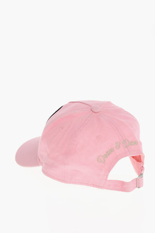 Gabardine DSQUARED LOVE YOU Cap with Contrasting Patch