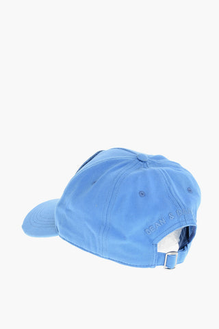 Cappello Baseball in Gabardina di Cotone con Logo in Rilievo