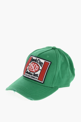 Cappello Baseball in Tinta Unita con Patch Logo sul Fronte