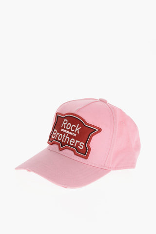 Cappello Baseball ROCK BROTHERS in Tinta Unita con Patch Logo a Contrasto