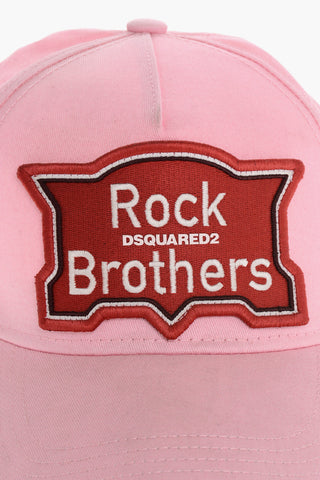 Cappello Baseball ROCK BROTHERS in Tinta Unita con Patch Logo a Contrasto
