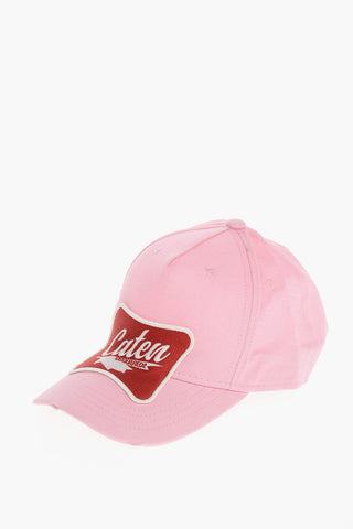 Cotton Gabardine Cap with Contrasting Patch