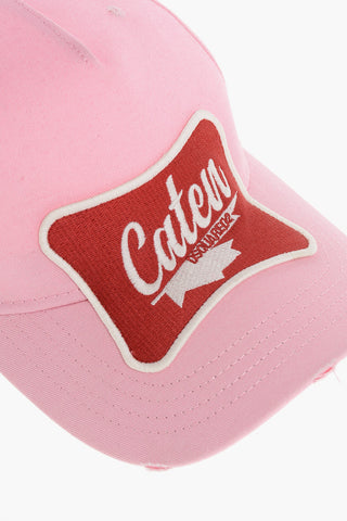 Cotton Gabardine Cap with Contrasting Patch