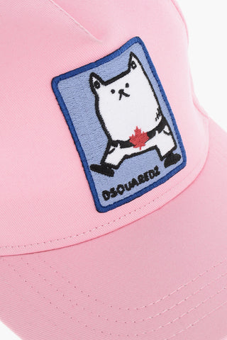 Cotton Gabardine Cap with Embroidered Detail