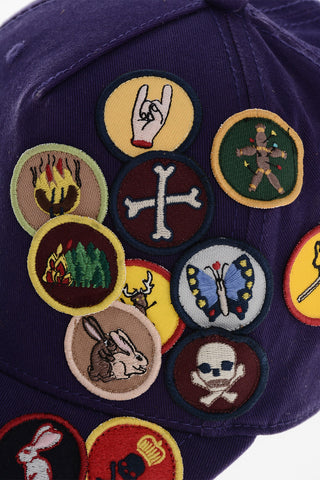 Cotton Gabardine SCOUT DISQUARED Cap with Contrasting Patches
