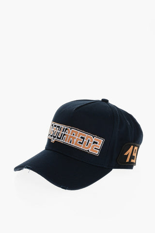 Gabardine Cotton Cap with Contrasting Patches