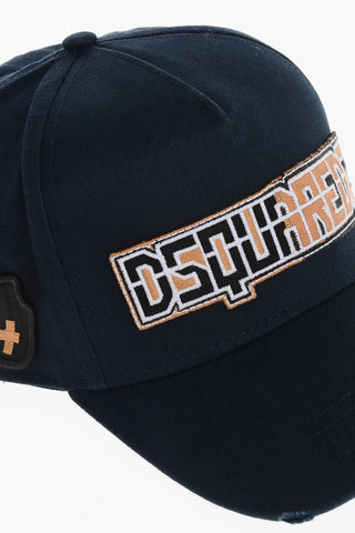 Gabardine Cotton Cap with Contrasting Patches
