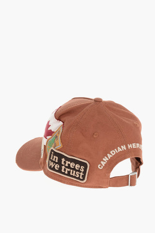 Cappello Baseball CANADIAN HERITAGE in Tinta Unita con Patch a Contrasto