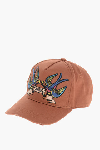 Embroidered Cotton Gabardine Cap