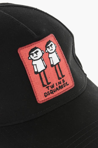 Solid Color TWINS DISQUARED Cap with Contrasting Detail