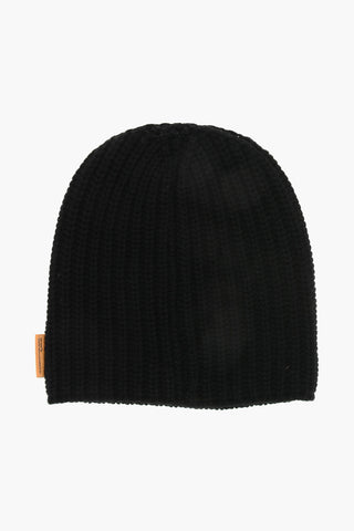 PAC-MAN Solid Color Wool Blend Beanie with Contrasting Patch
