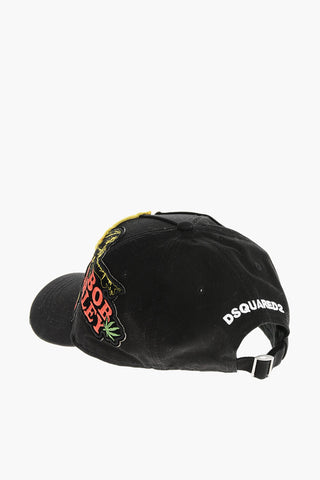 Cotton Gabardine JAMAICA ONE LOVE Cap with Adjustable Strap