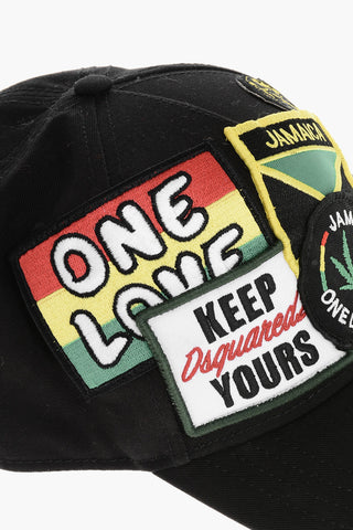 Cotton Gabardine JAMAICA ONE LOVE Cap with Adjustable Strap
