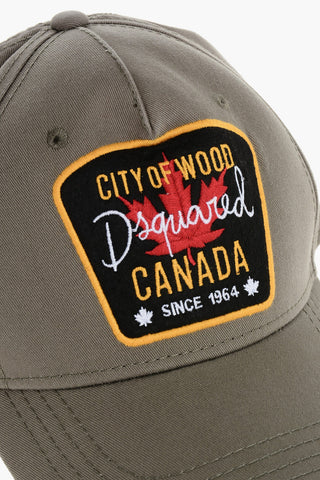 Cotton Gabardine CITY OF WOOD CANADA Cap with Contrasting Patch