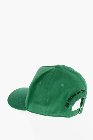 Solid Color BE PROUD OF THE RAINBOW Cap with Embroidered Detail