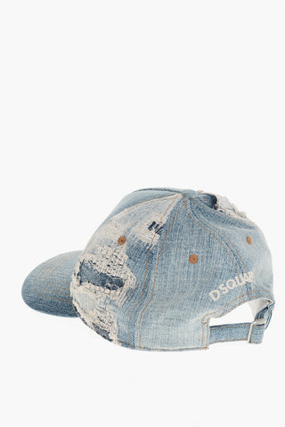 Cappello Baseball BURBS in Denim Effetto Vintage