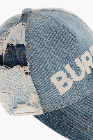 Cappello Baseball BURBS in Denim Effetto Vintage