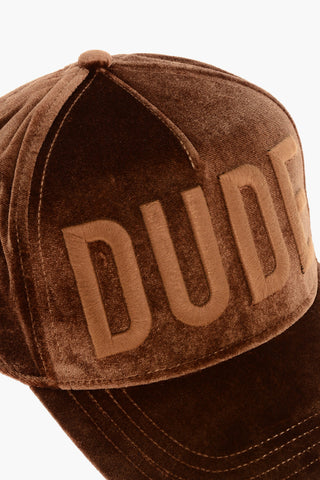 Cappello Baseball DUDE in Velour a Tinta Unita