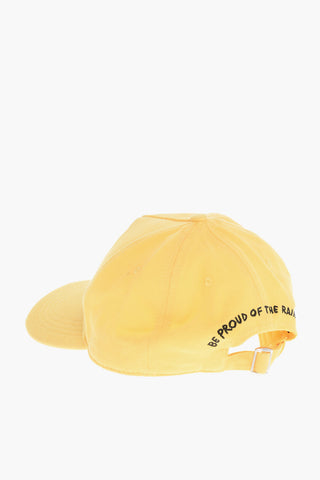Solid Color BE PROUD OF THE RAINBOW Cap with Embroidered Detail