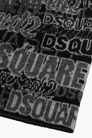 Wool Beanie with All-Over Logo