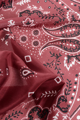 Paisley Patterned Silk Foulard