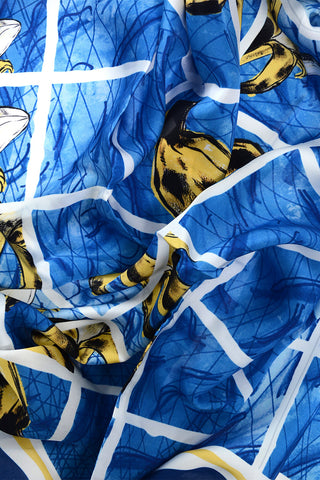 Foulard in Seta con Stampa Banane
