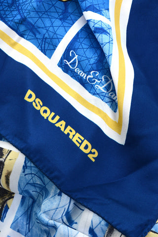 Foulard in Seta con Stampa Banane