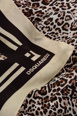Animal Patterned Silk Foulard