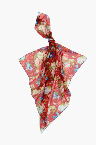 Floral Patterned Lightweight Fabric Foulard