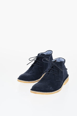 ID Polacchine in Camoscio a Tinta Unita con Suole Crepe