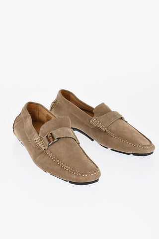 ID Solid Color Suede Driving Loafers