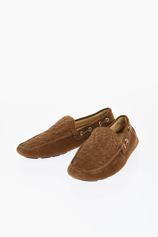 Suede Boat Deck Shoes with Braided Detail