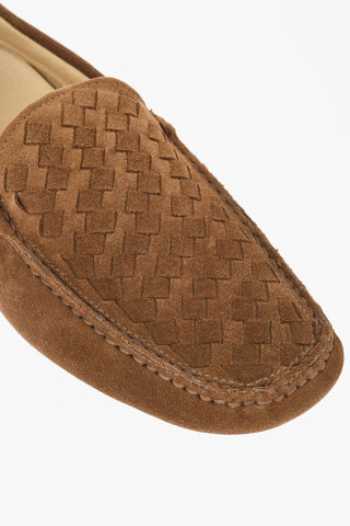 Suede Boat Deck Shoes with Braided Detail