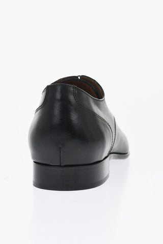 Scarpe Derby in Pelle a Tinta Unita