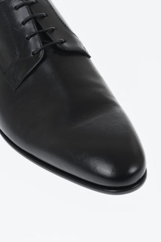Solid Color Leather Derby Shoes