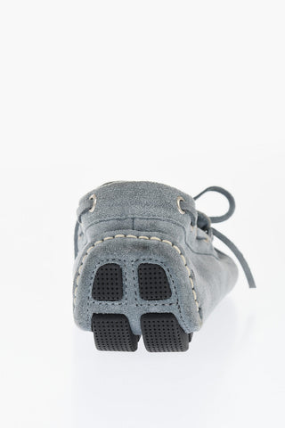 ID Solid Color Suede Boat Deck Shoes
